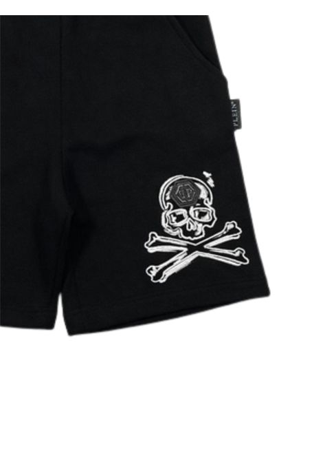 Black cotton Bermuda shorts for children Philipp Plein | BBE044NERO